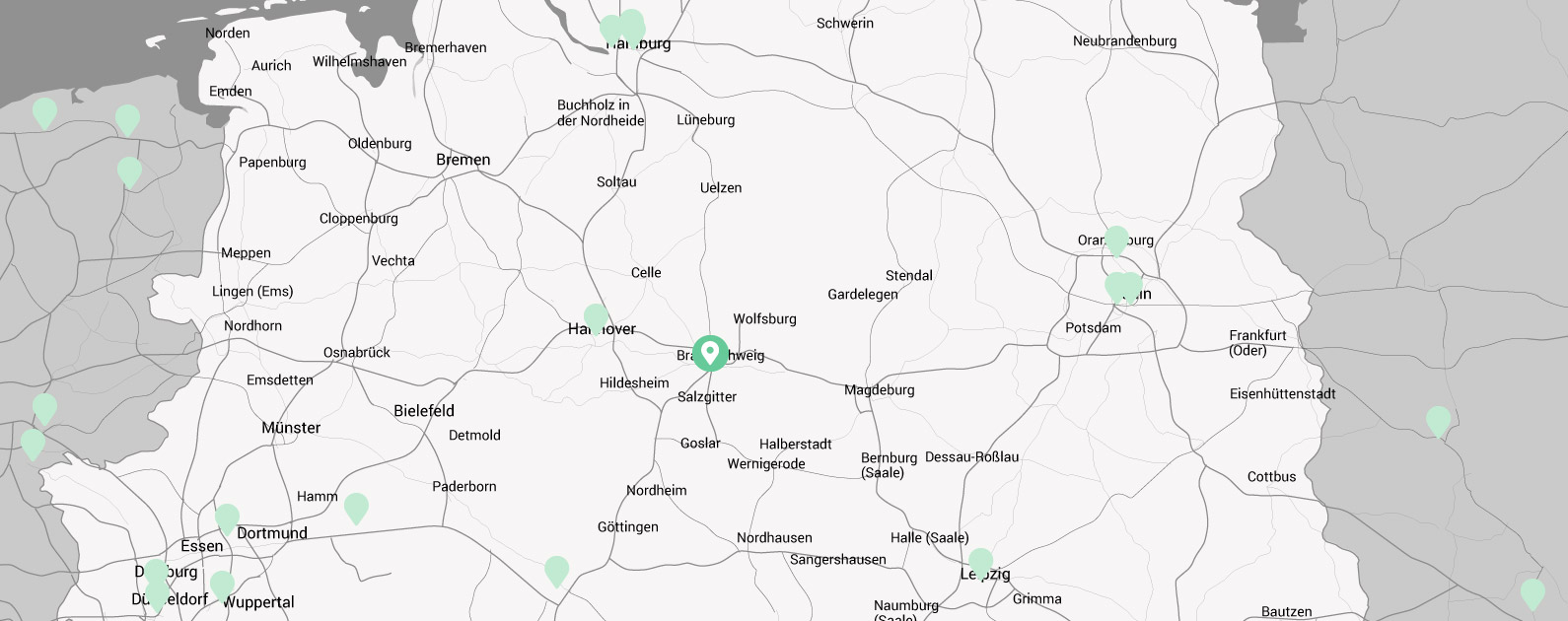 miradry-map Grafik mit Standort der Praxis mit miraDry®-Behandlung gegen Hyperhidrose